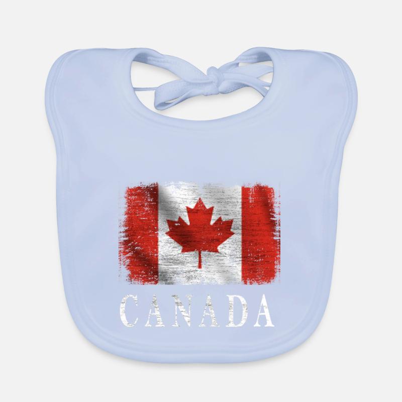 Canada, drapeau du Canada Bavoir bio Bébé