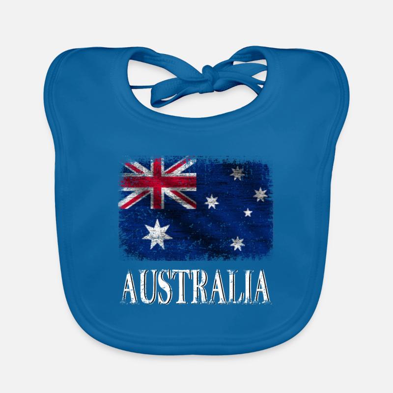 Australie, drapeau de l'Australie Bavoir bio Bébé