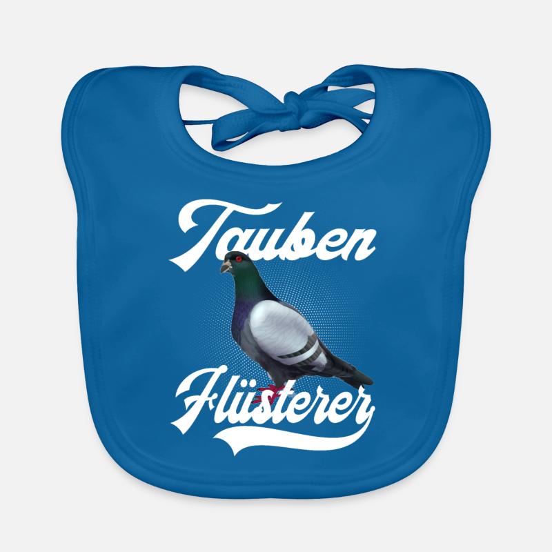 Tauben Taube lustiger Spruch Brieftaube Geschenk - Baby Bio-Lätzchen - Pfauenblau