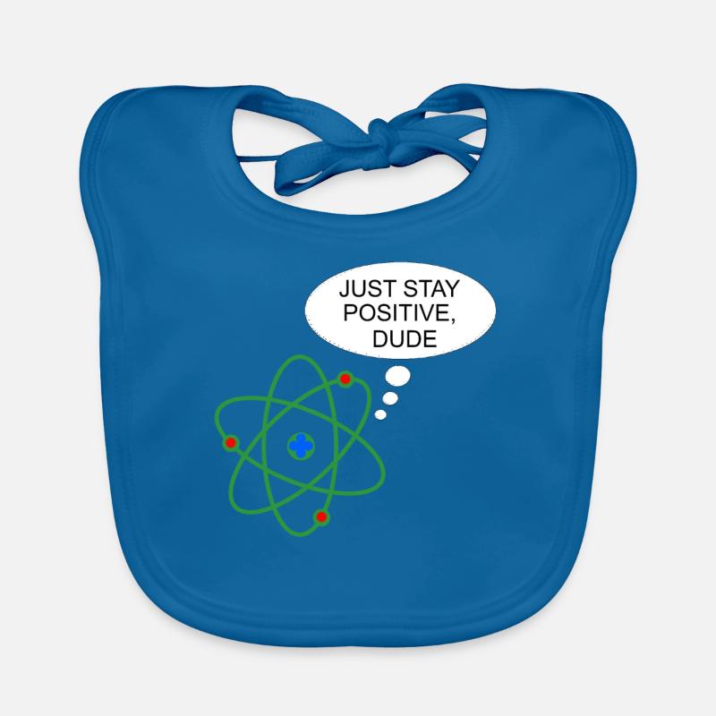 Proton Drôle Science Chimie Physique Nerd - Bavoir bio Bébé - bleu paon