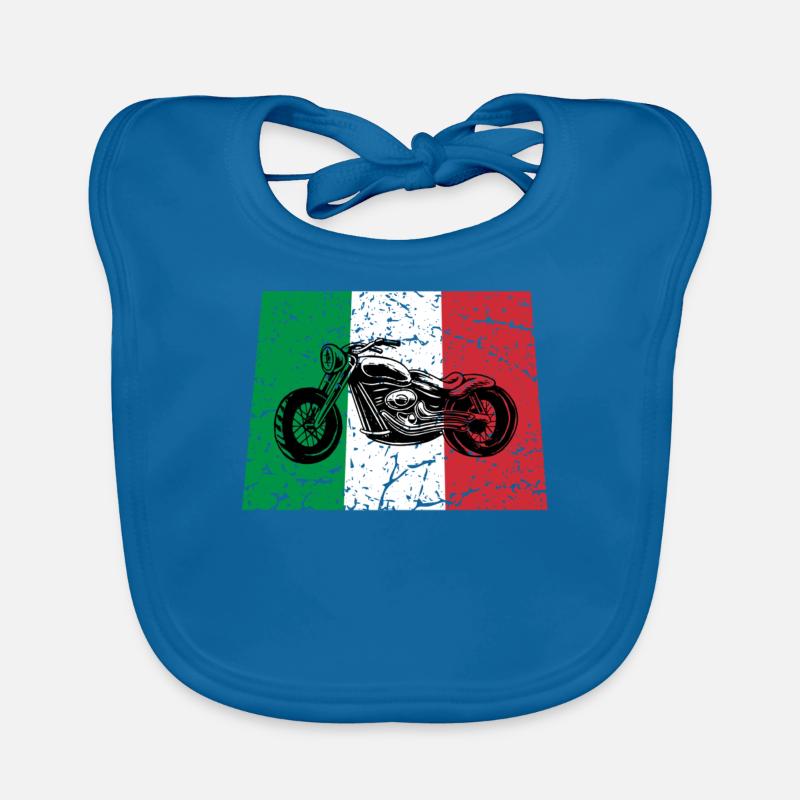 Italy Motorcycle Tuning Mechanic Chopper Rome Organic Baby Bibs