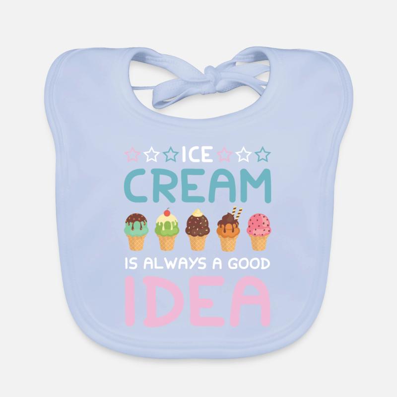 Eis Eiscreme idea Spruch Baby Bio-Lätzchen