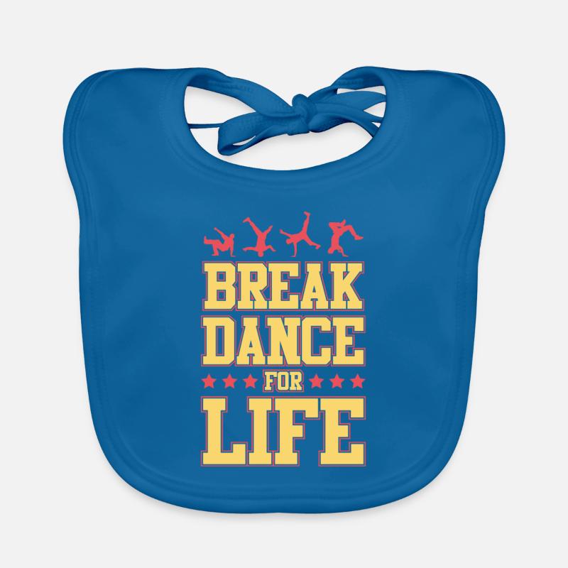 Breakdance for life Organic Baby Bibs