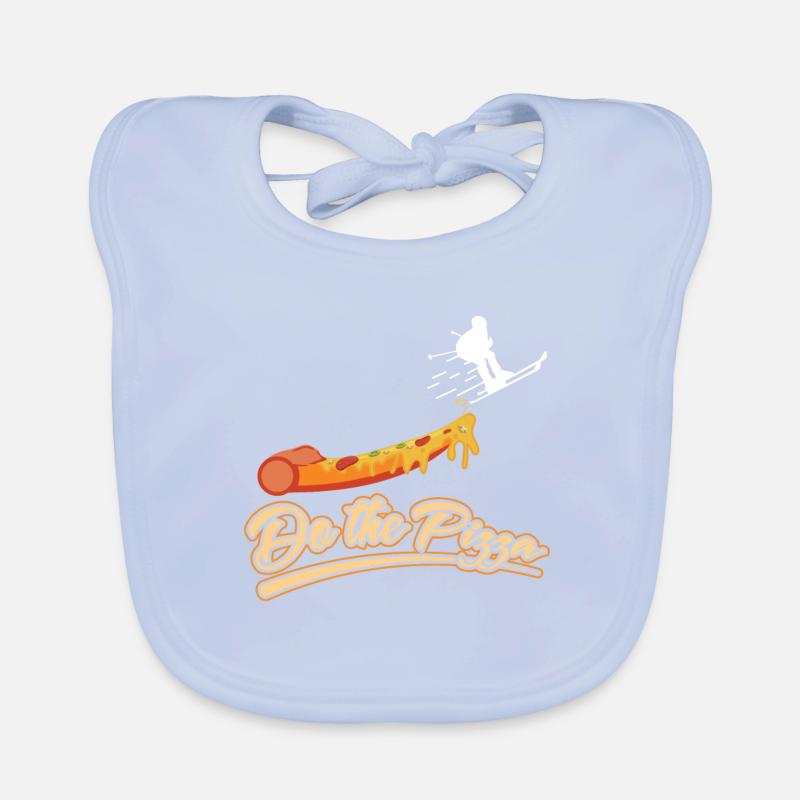 Ski Skianfänger - Do the Pizza - Geschenk Baby Bio-Lätzchen