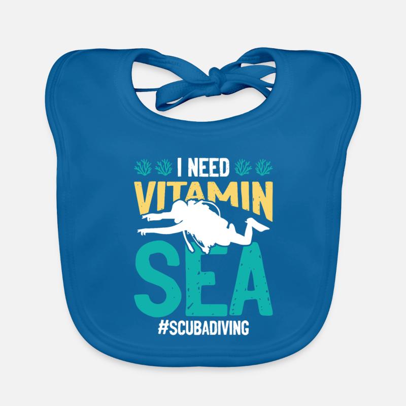 Diving diver vitamin Organic Baby Bibs