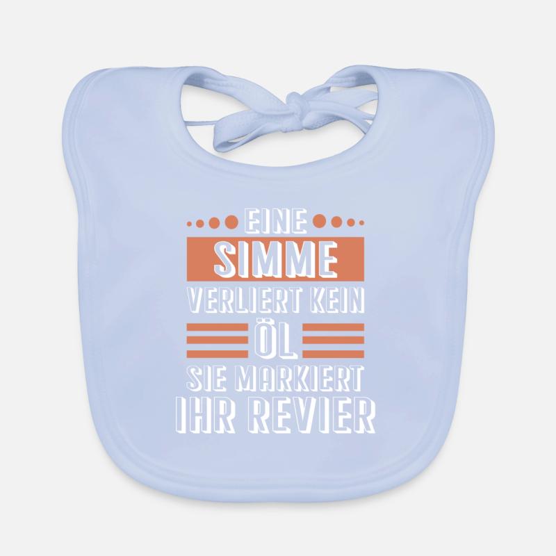 Simson Spruch Simme Moped - verliert kein Öl Baby Bio-Lätzchen