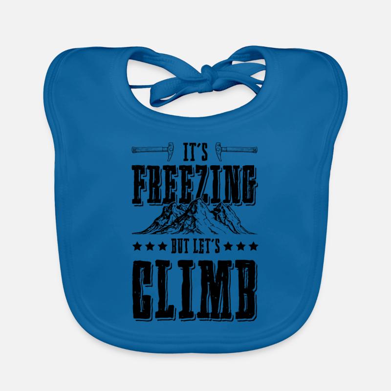 frost mountains ice climbing Organic Baby Bibs