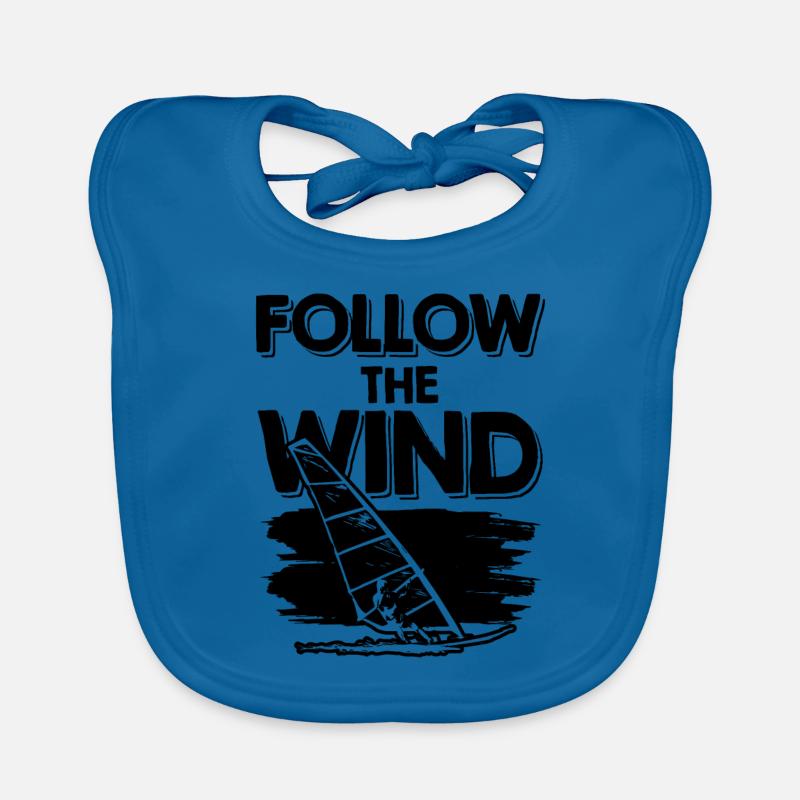 Windsurffer - Bavoir bio Bébé - bleu paon