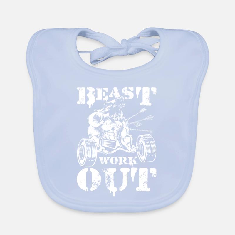 beast workout wolf Bavoir bio Bébé