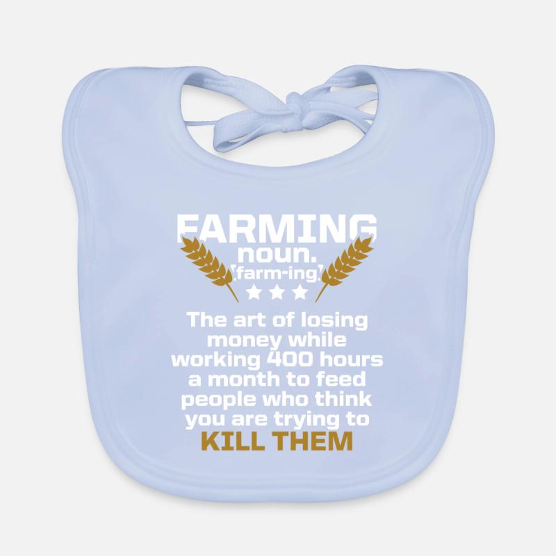 farming farmer Organic Baby Bibs