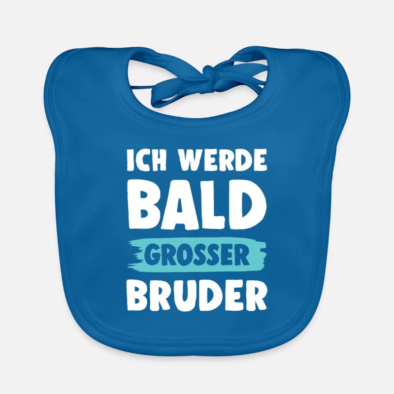 Ich werde grosser Bruder Baby Bio-Lätzchen