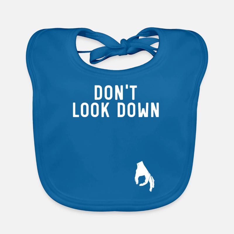 Looking Down Joke Sarcastic Circle Game Organic Baby Bibs