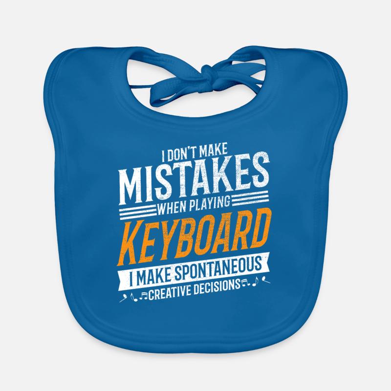 Keyboard Music Lovers Creative Keyboard Player Organic Baby Bibs