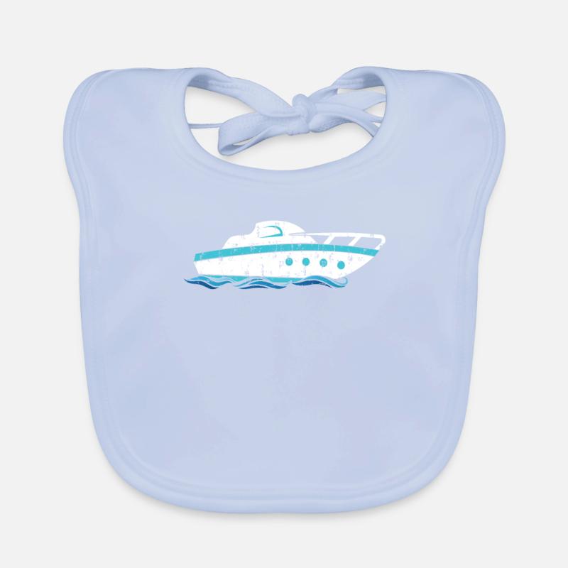 Motorboot Design für Motorbootfahrer Baby Bio-Lätzchen