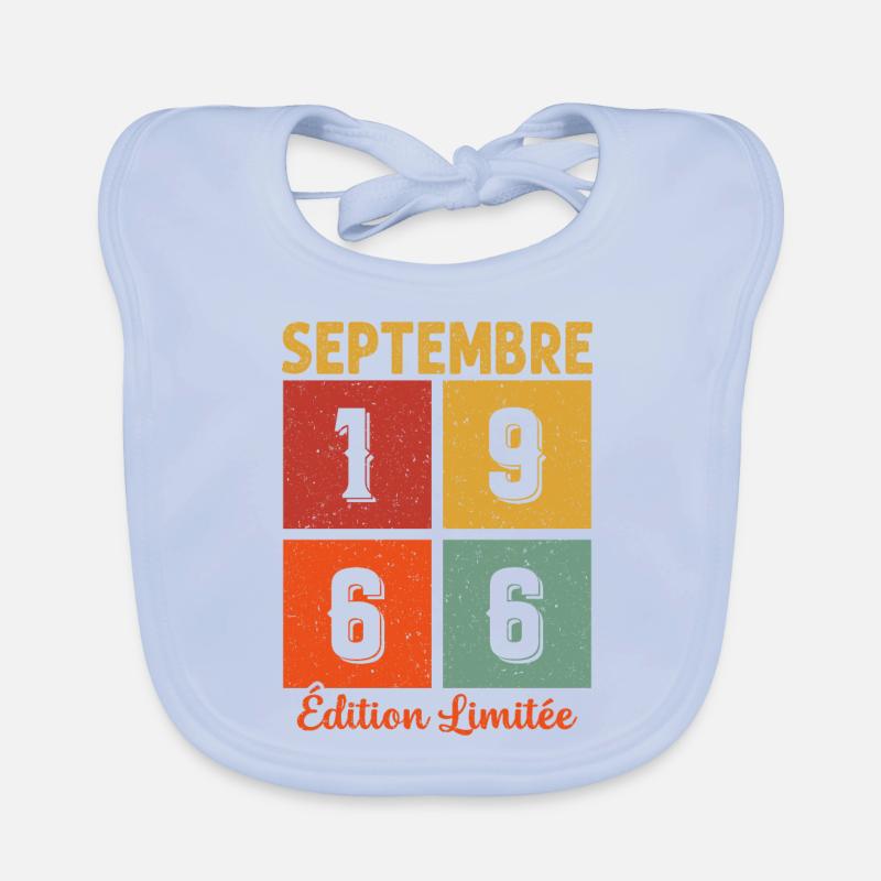 Septembre 1966 Original Idée Cadeau Anniversaire Bavoir bio Bébé