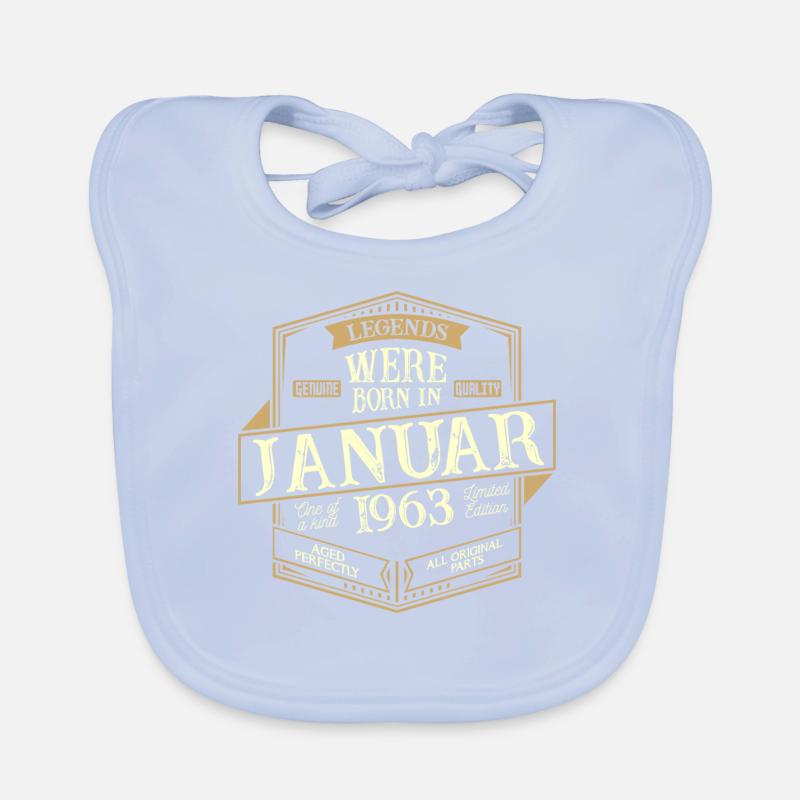 Januar 1963 Geburtstag Mann Baby Bio-Lätzchen