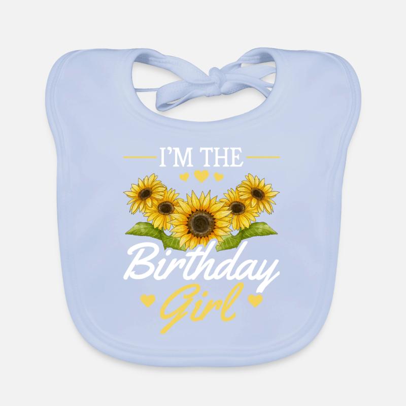 Geburtstag Mädchen Sonnenblume Mädchen Blume Baby Bio-Lätzchen