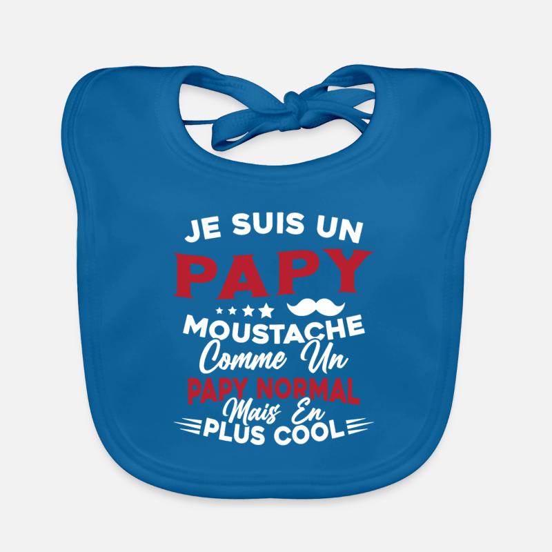 Un Papy Moustache Comme Un Papy Normal Bavoir bio Bébé
