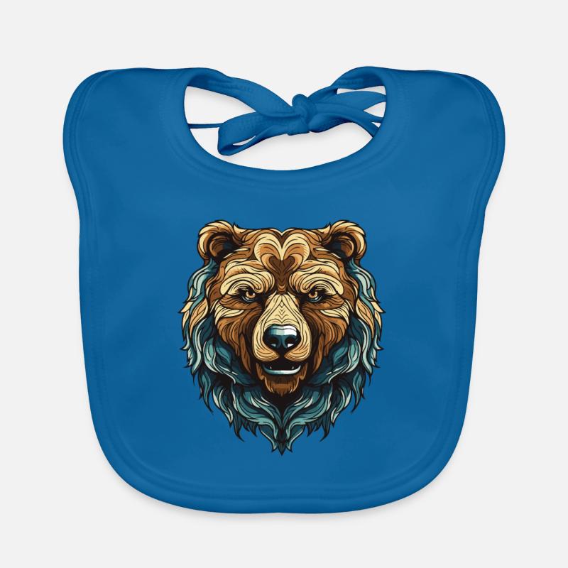 Bear Portrait Organic Baby Bibs