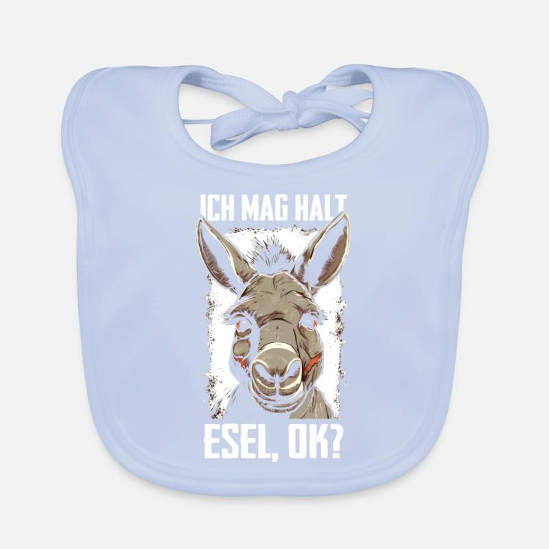 Esel Eselchen Maultier Muli Baby Bio-Lätzchen