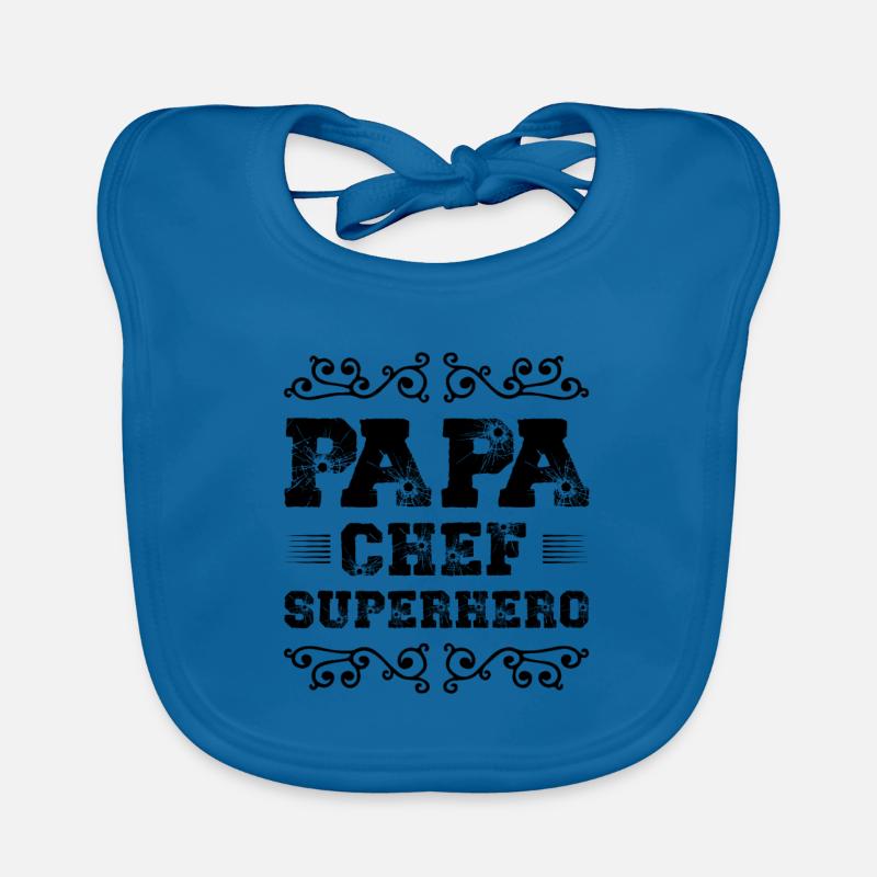 Papa Chef Superheld Dad Baby Bio-Lätzchen