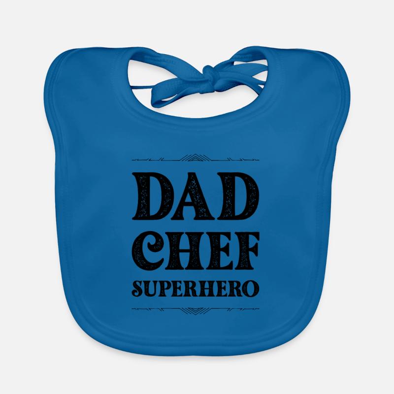 Dad Chef Superheld Papa Baby Bio-Lätzchen