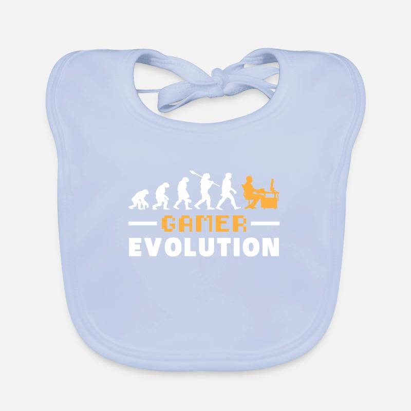 Gamer Evolution Vintage Geschenk Baby Bio-Lätzchen