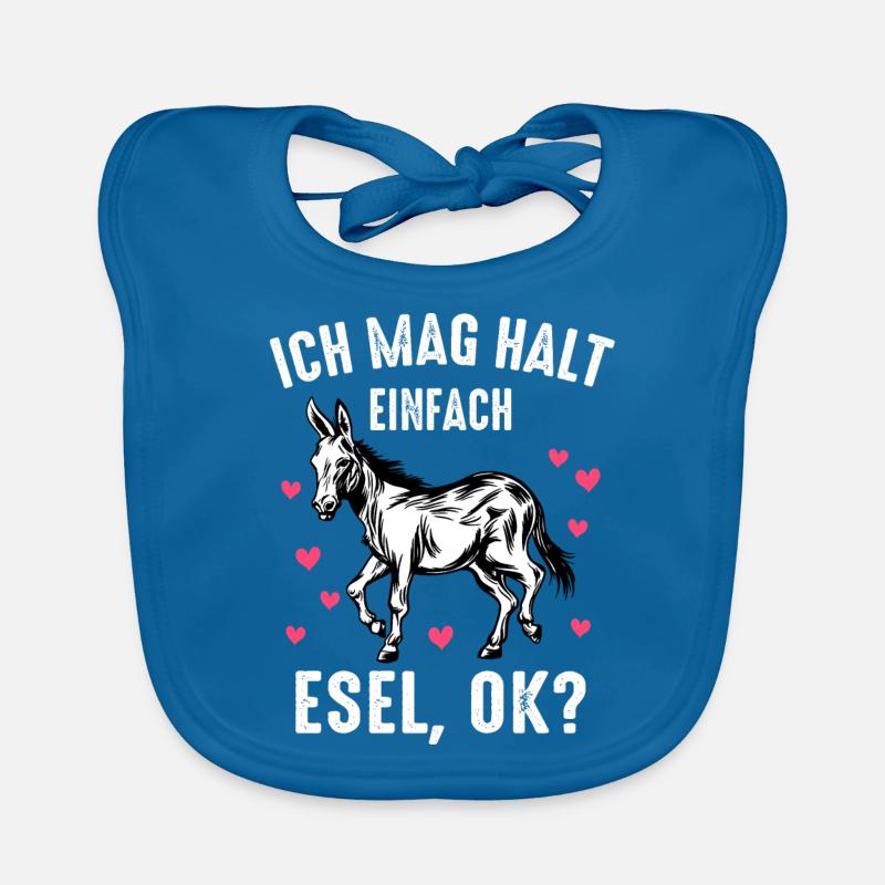 Esel Eselchen Maultier Muli Baby Bio-Lätzchen