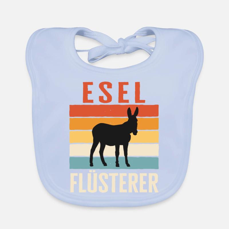 Esel Eselchen Maultier Muli Baby Bio-Lätzchen