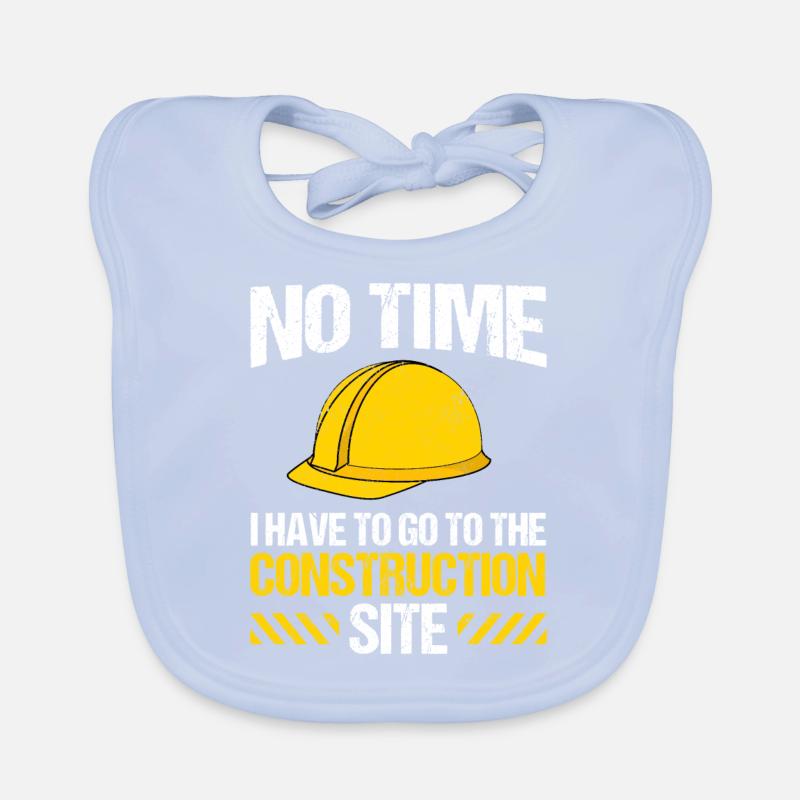 Bagger Baggerfahrer Baustelle Arbeit Baby Bio-Lätzchen