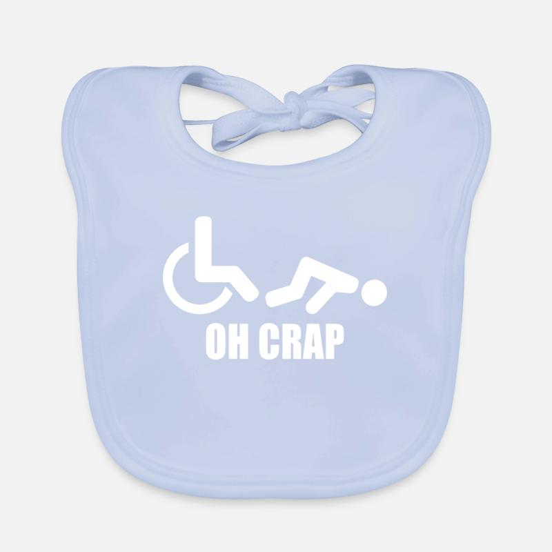 Rollstuhl Rollstuhlfahrer Behinderung Humor Baby Bio-Lätzchen