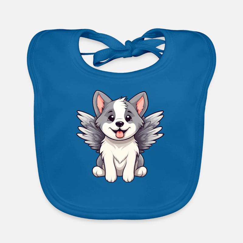 Süßer Engel Husky Comic Baby Bio-Lätzchen