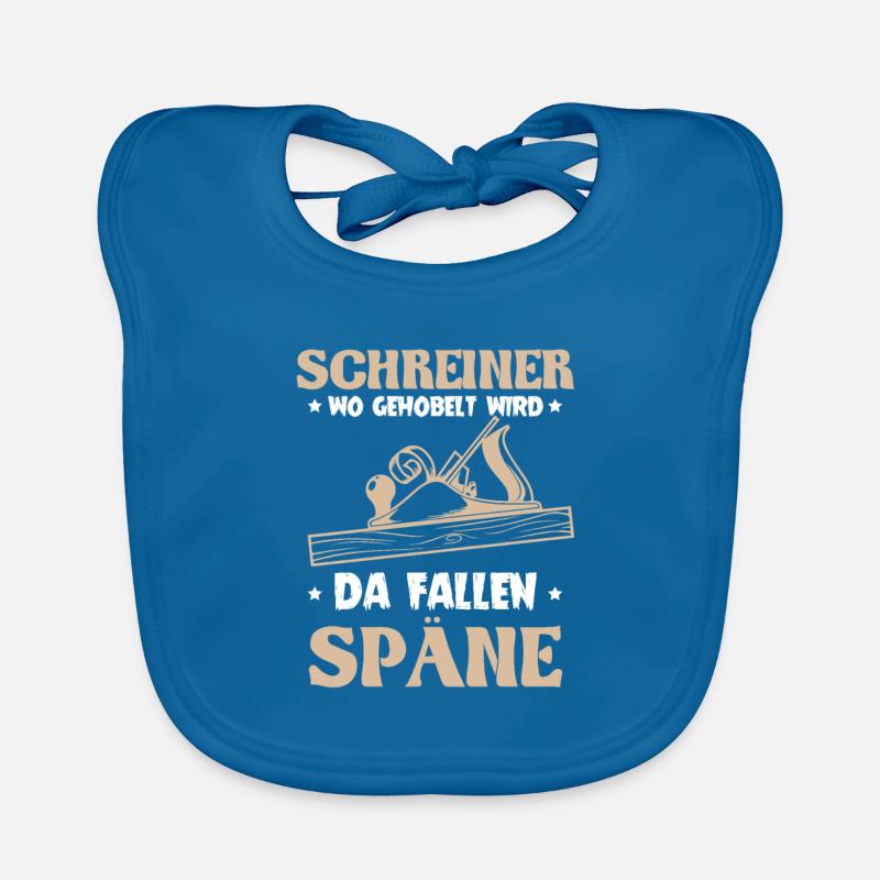 Schreiner wo gehobelt wird da Fallen Späne Baby Bio-Lätzchen