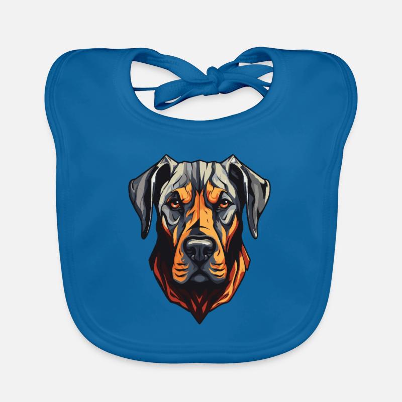 Great Dane Dog Head Organic Baby Bibs