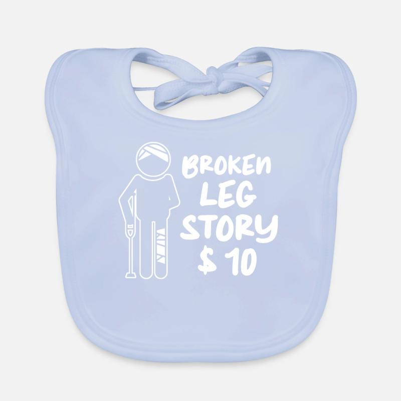 Get Well Soon Broken Foot Broken Bone Organic Baby Bibs