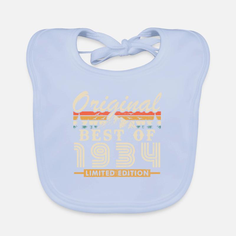 Original 1934 90th Anniversary Vintage Gift Organic Baby Bibs