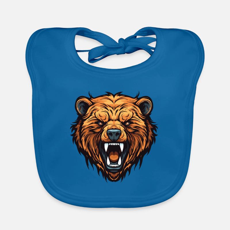 Bear Head Organic Baby Bibs
