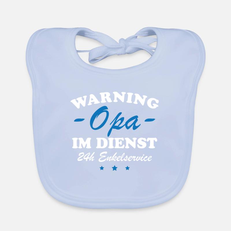 Opa im Dienst Geschenkidee Baby Bio-Lätzchen