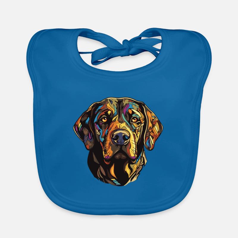 Labrador Hund Kopf Baby Bio-Lätzchen