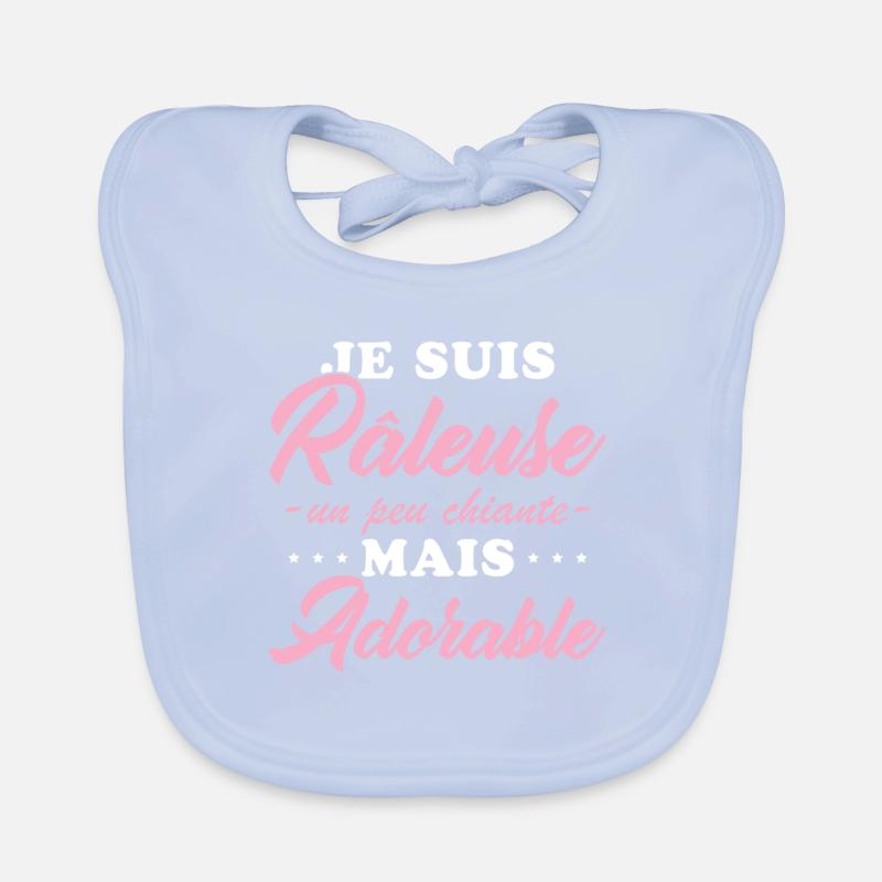 Grumpy but adorable personalized humor gift Organic Baby Bibs