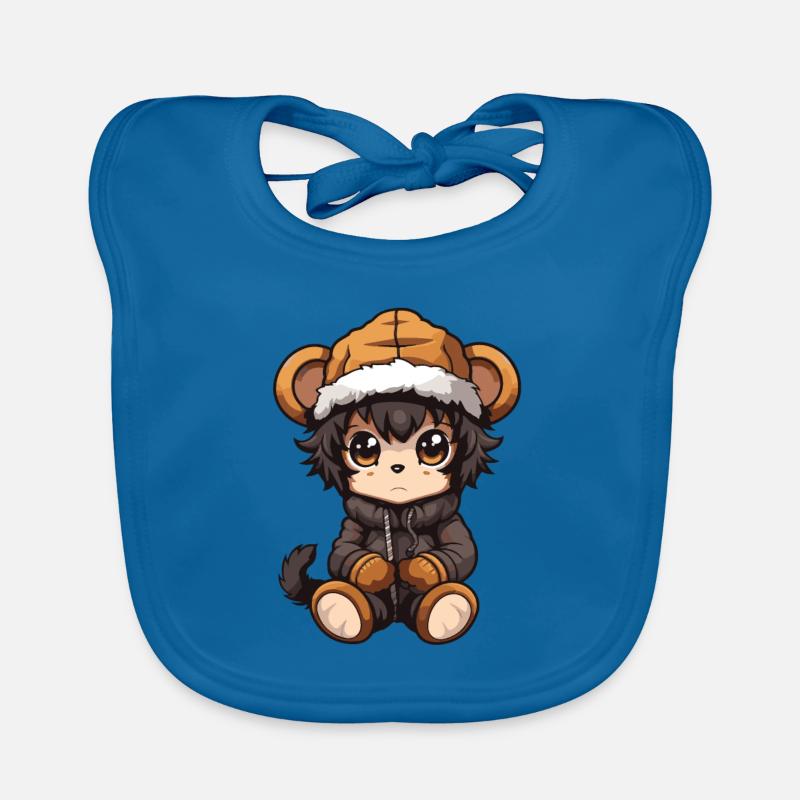 Affe Tier Baby Comic Baby Bio-Lätzchen