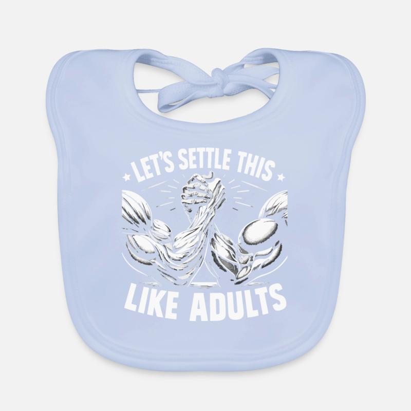 Bras de fer Bras de fer Muscles du lutteur Bavoir bio Bébé