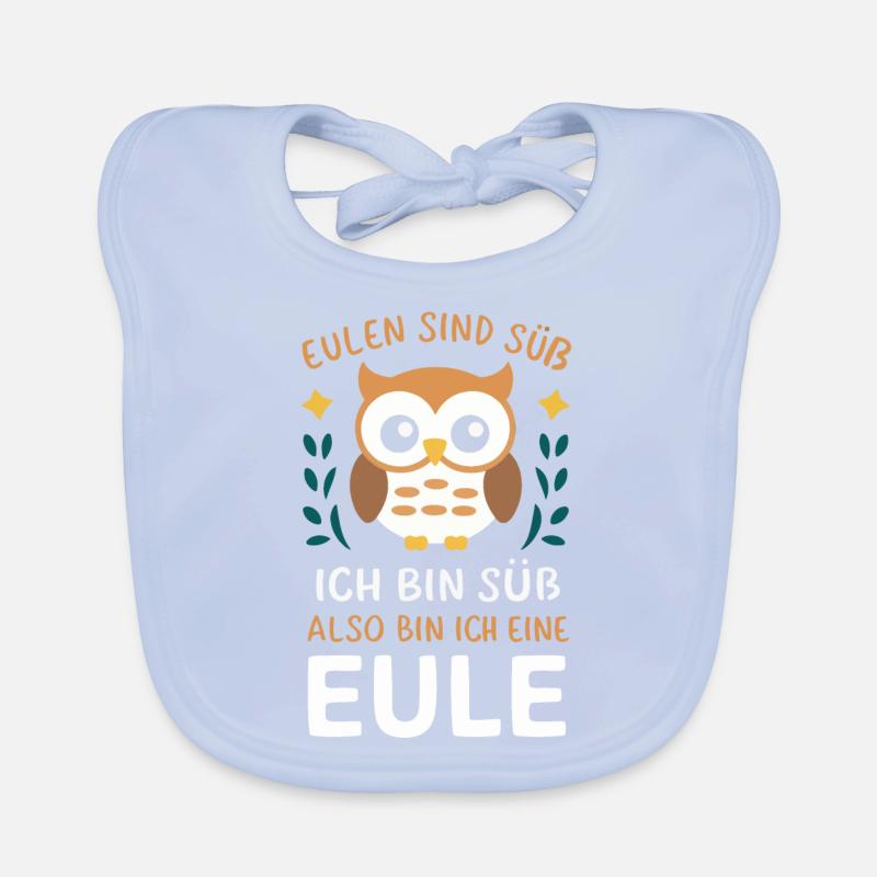 Nachteule Eule Eulen Vogel Baby Bio-Lätzchen