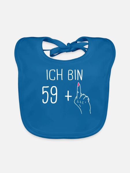 Birthday gift 60 years birthday boy - Organic Baby Bibs - peacock-blue - Front