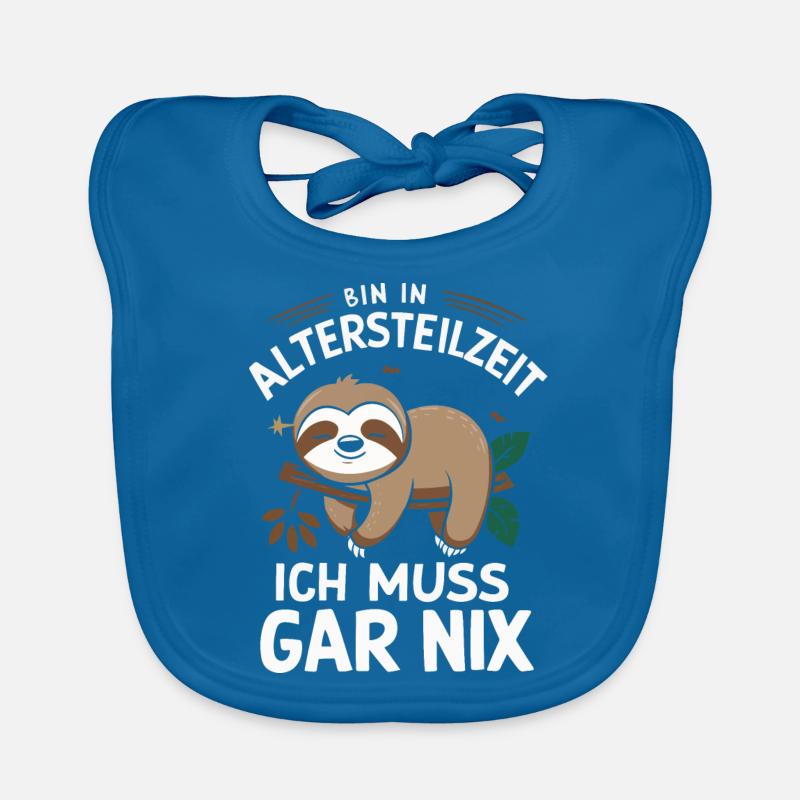 Altersteilzeit ATZ - Baby Bio-Lätzchen - Pfauenblau