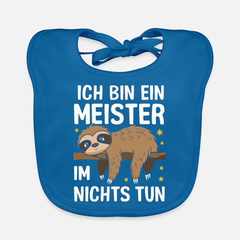 Sloth Sloths Animal Sleeping Lazy Organic Baby Bibs