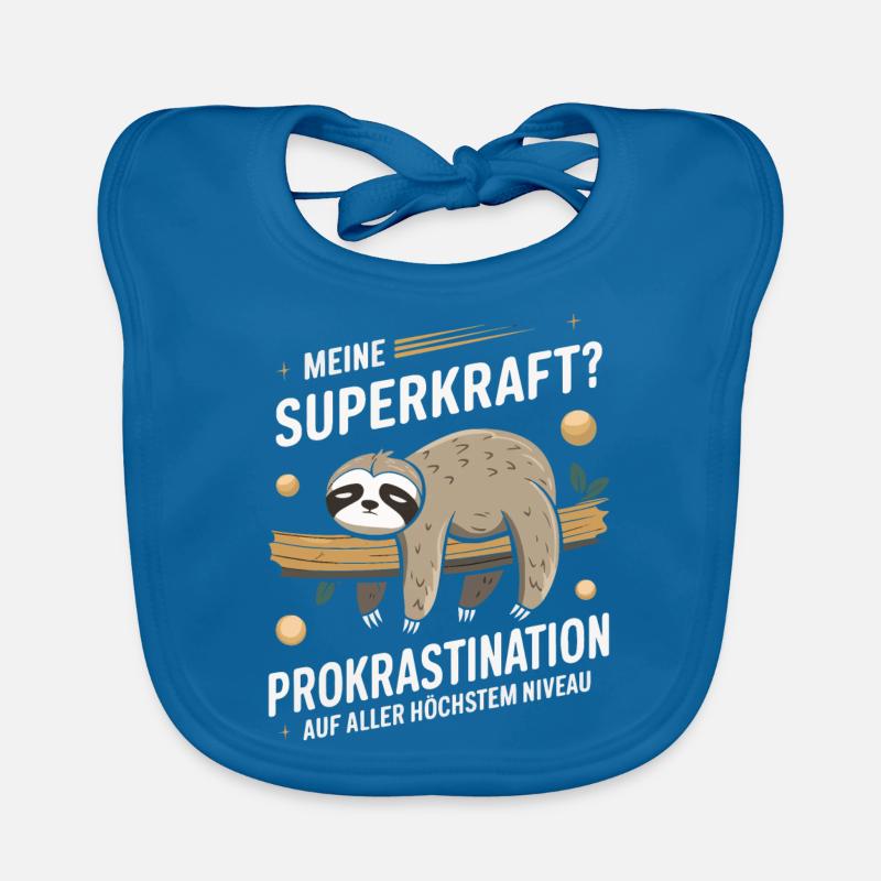 Sloth Sloths Animal Sleeping Lazy Organic Baby Bibs