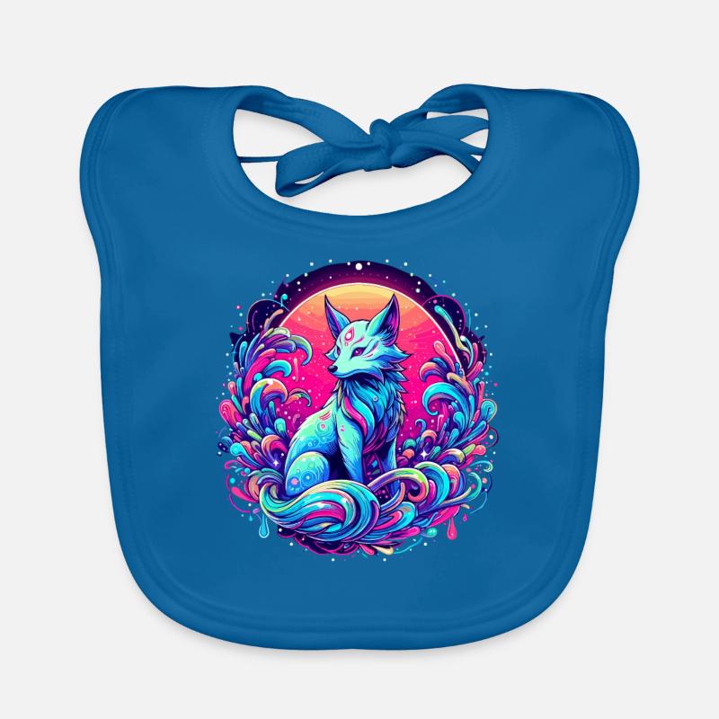 Fuchs Kunst Psychedelisch Baby Bio-Lätzchen