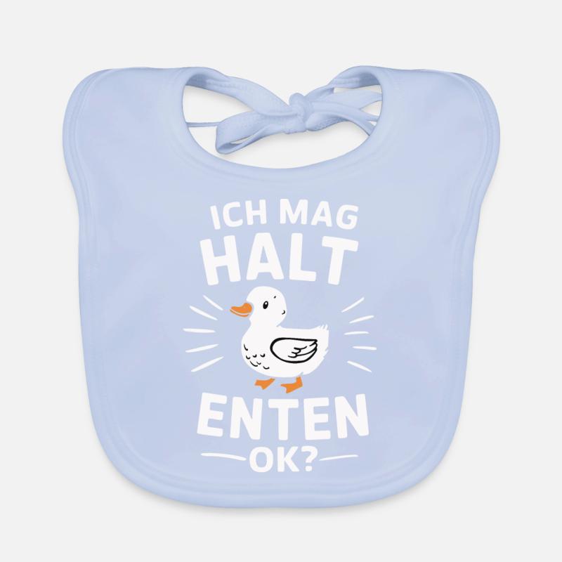Mallard, Duck Birds, Duck, Dark Duck, Bird Organic Baby Bibs