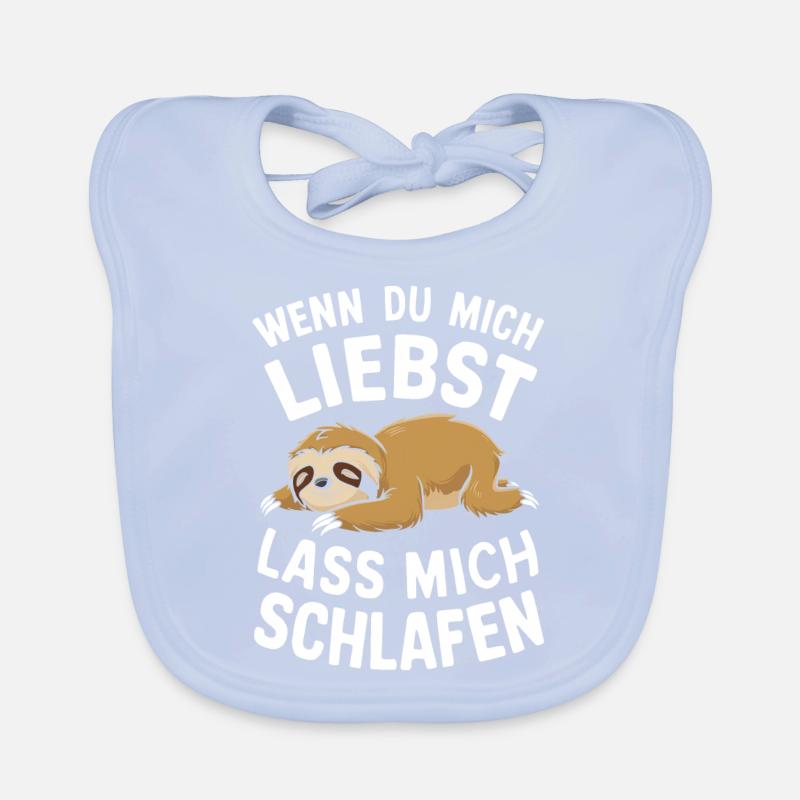 Sloth Sloths Animal Sleeping Lazy Organic Baby Bibs